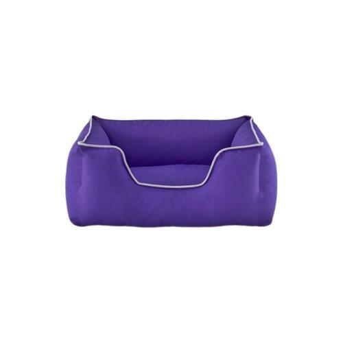 Pet Comfort Alpha  Kedi ve Köpek Yatağı Mor w Beyaz Biye S 60x50cm