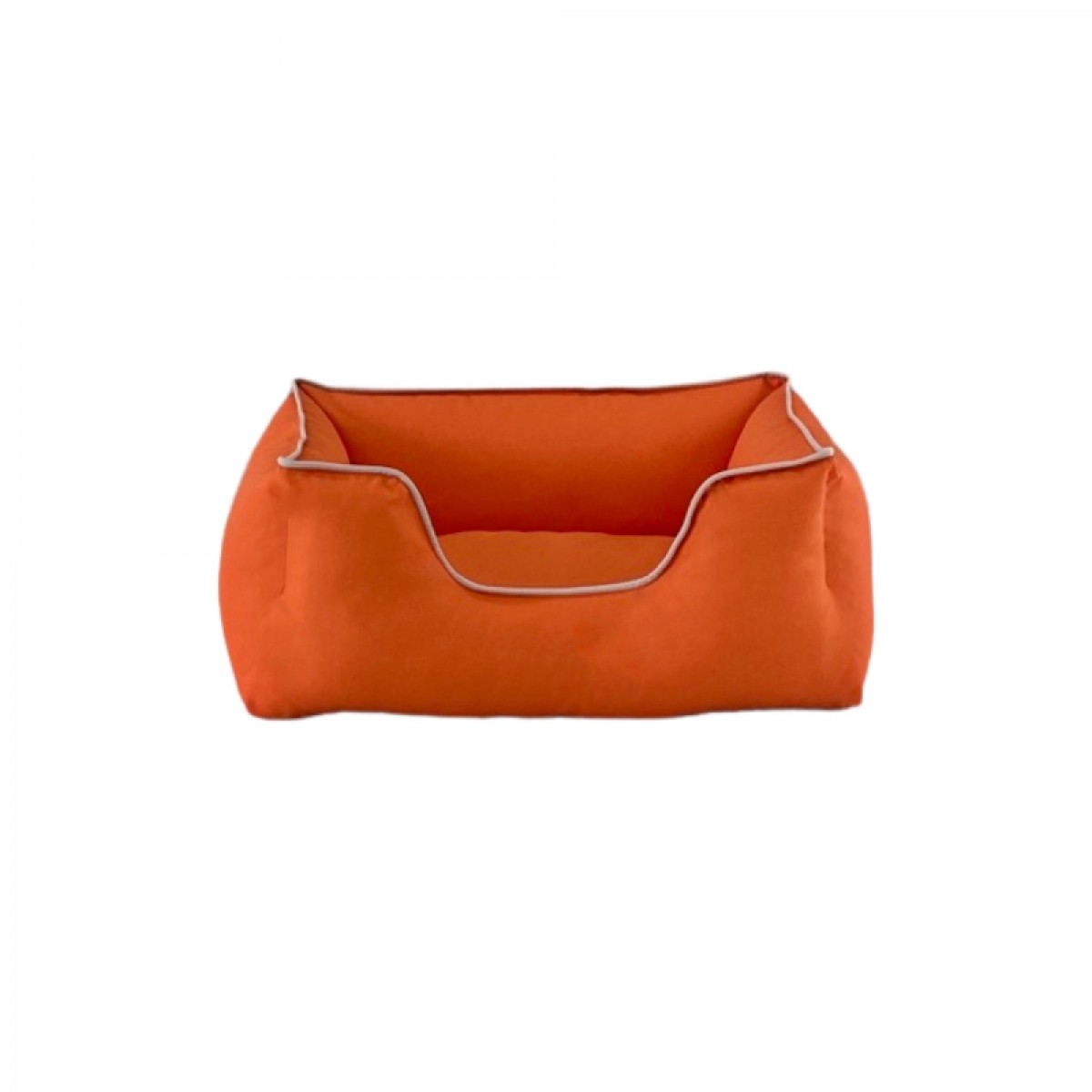 Pet Comfort Alpha  Kedi ve Köpek Yatağı Turuncu w Beyaz Biye S 60x50cm