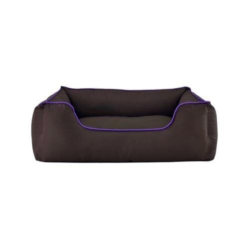 Pet Comfort Alpha  Köpek Yatağı Kahverengi w Mor Biye L 105x85cm