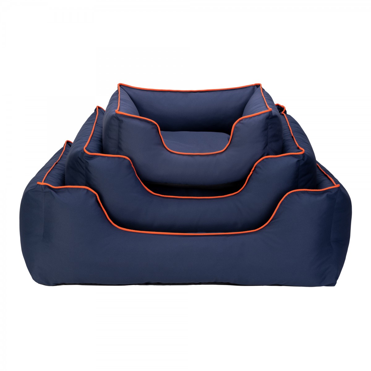 Pet Comfort Alpha  Köpek Yatağı Lacivert w Turuncu Biye M 80x65cm