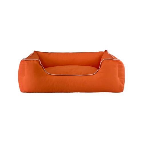 Pet Comfort Alpha  Köpek Yatağı Turuncu w Beyaz Biye L 105x85cm