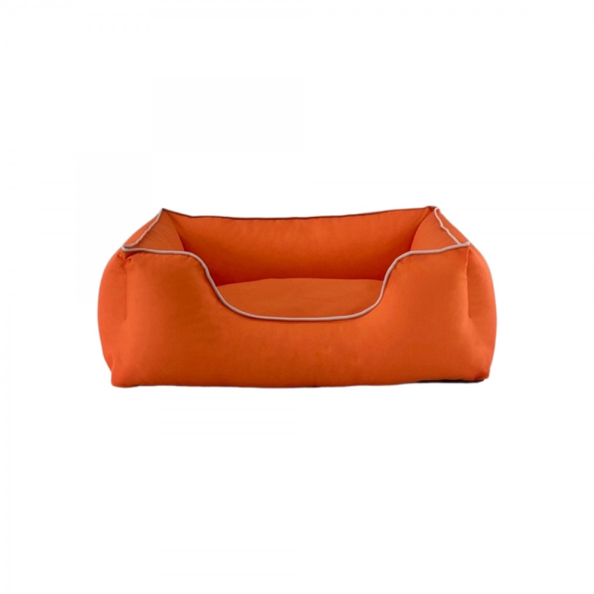 Pet Comfort Alpha  Köpek Yatağı Turuncu w Beyaz Biye M 80x65cm