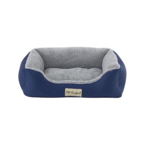 Pet Comfort Bravo Duo  Kedi ve Köpek Yatağı Mavi/Gri Peluş S 55x45cm