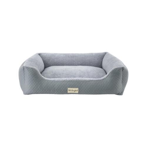 Pet Comfort Bravo Duo  Köpek Yatağı Gri/Gri Peluş L 90x70cm