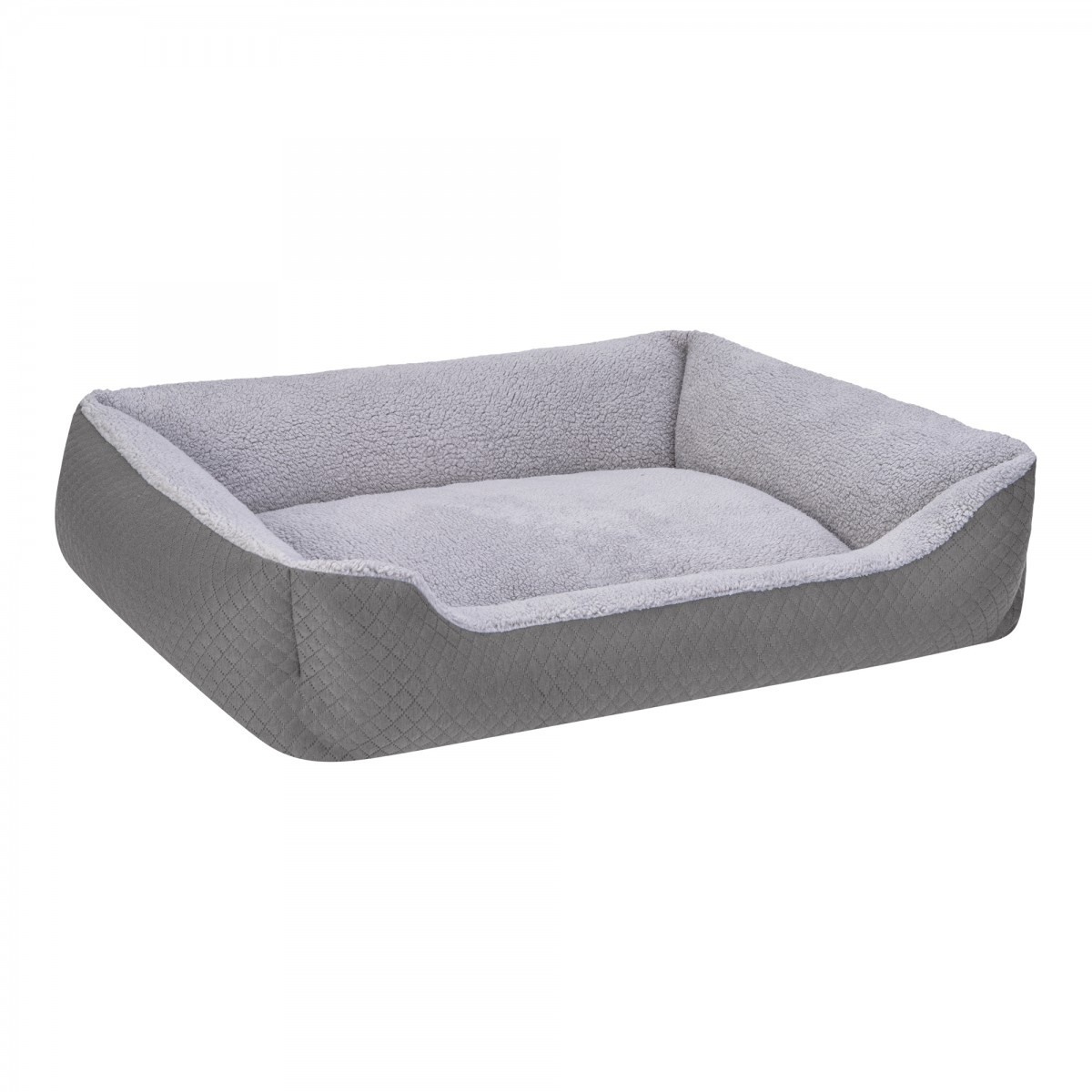 Pet Comfort Bravo Duo  Köpek Yatağı Gri/Gri Peluş L 90x70cm