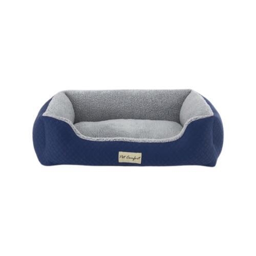 Pet Comfort Bravo Duo  Köpek Yatağı Mavi/Gri Peluş M 75x60cm