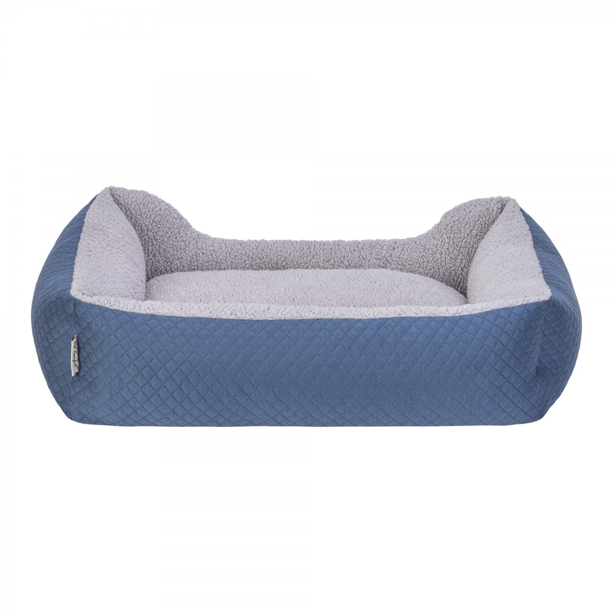 Pet Comfort Bravo Duo  Köpek Yatağı Mavi/Gri Peluş M 75x60cm