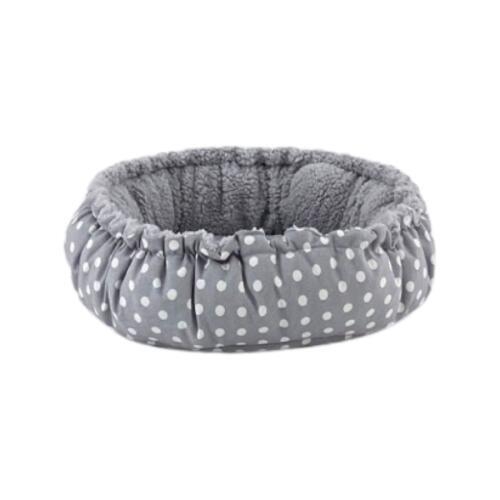 Pet Comfort Sunflower Kedi ve Köpek Yatağı Çift Taraflı Gri Dot/Peluş 60cm