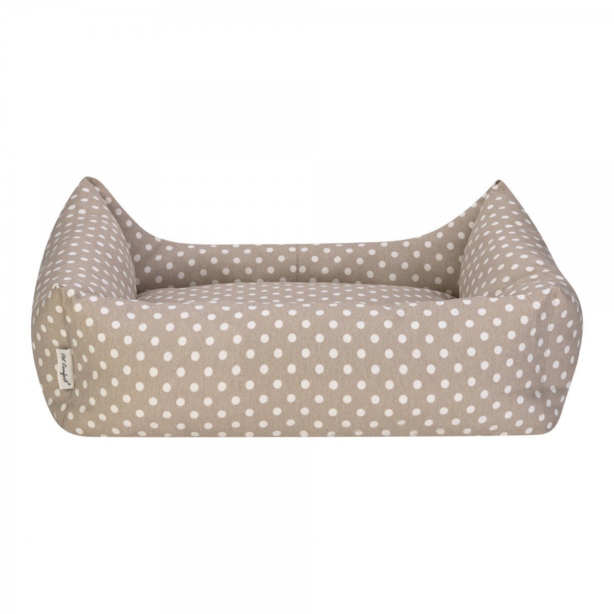 Pet Comfort Uniform Bej Puantiyeli Köpek Yatağı M 70x60cm