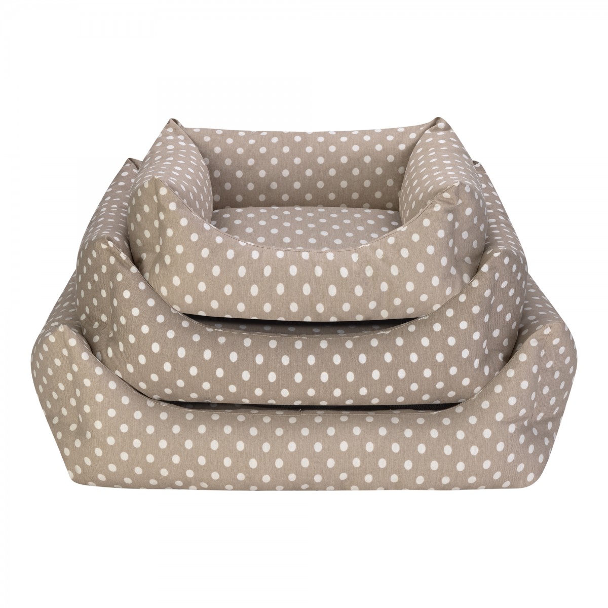 Pet Comfort Uniform Bej Puantiyeli Köpek Yatağı M 70x60cm