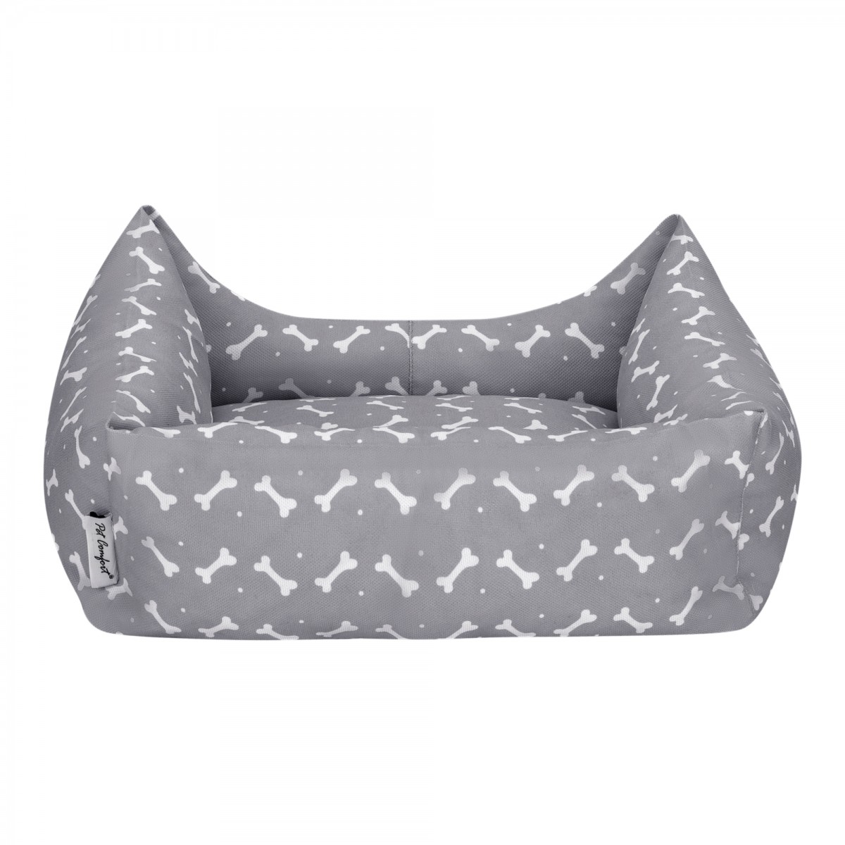 Pet Comfort Uniform Bone Gri-Beyaz Kedi ve Köpek Yatağı S 50x40cm