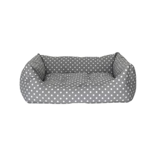 Pet Comfort Uniform Gri Puantiyeli Köpek Yatağı M 70x60cm