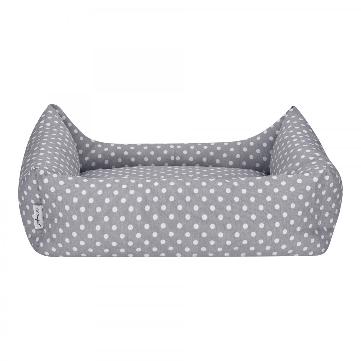 Pet Comfort Uniform Gri Puantiyeli Köpek Yatağı M 70x60cm