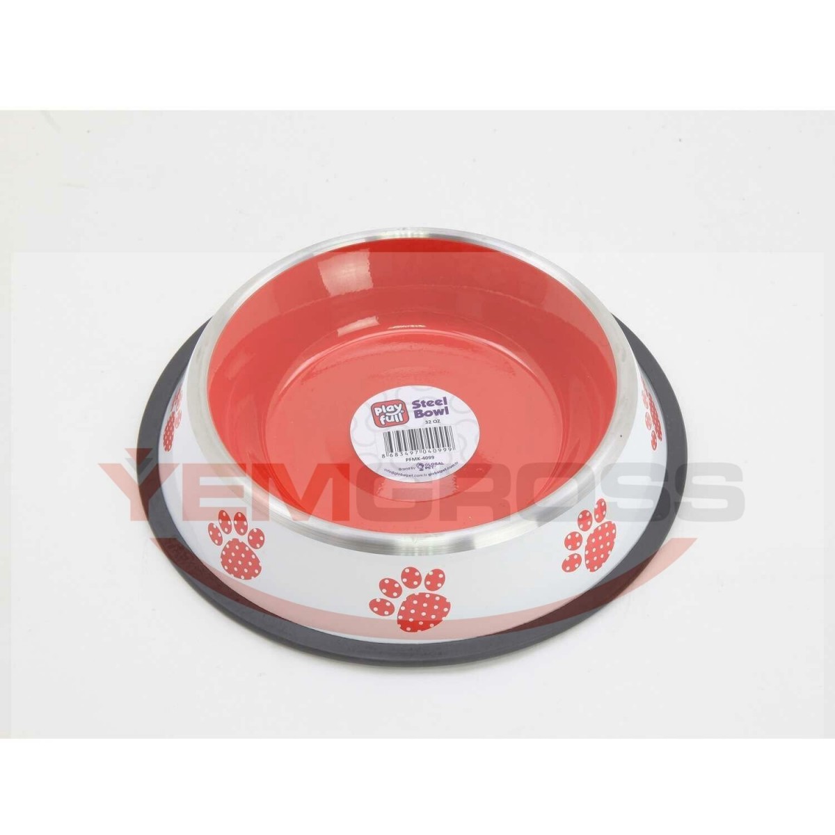 Playfull Renkli Desenli Çelik Mama ve Su Kabı 32 Oz (SWT1131)