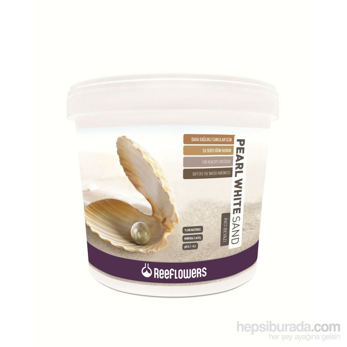 Reeflowers Pearl White Sand - Beyaz Ph Yükseltici Kum (1-1,5 Mm) - 25 Kg