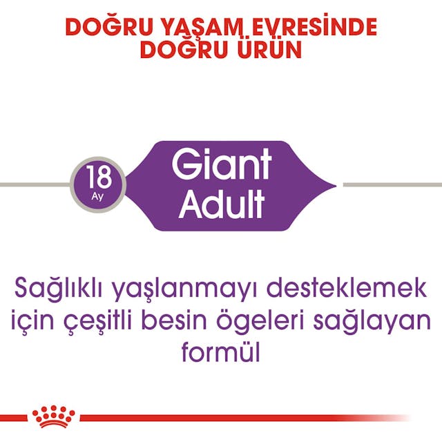 Royal Canin Giant Adult Dev Irk Yetişkin Köpek Maması 15 Kg Royal Canin Giant Adult Dev Irk Yetişkin Köpek Maması 15 Kg