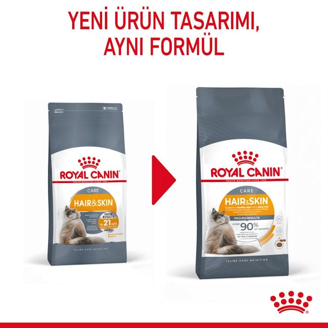 Royal Canin Hair & Skin Care Yetişkin Kedi Maması 2 Kg - Tüy ve Deri Sağlığı İçin Özel Formül