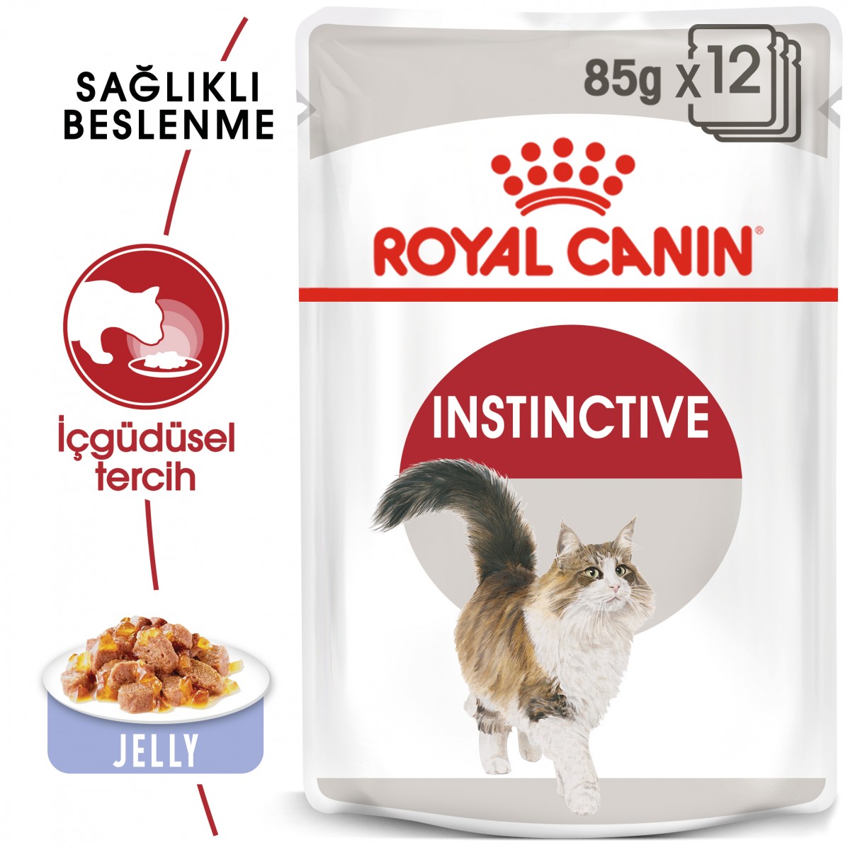 Royal Canin Instinctive Jelly Yetişkin Kedi Maması Pouch 85 Gr Royal Canin Instinctive Jelly Yetişkin Kedi Maması Pouch 85 Gr