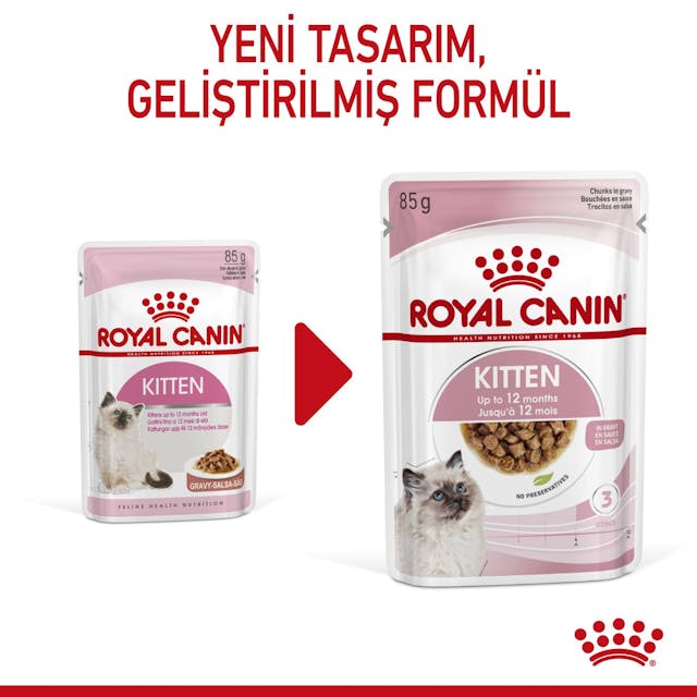 Royal Canin Pouch Gravy Kitten Instinctive Yaş Yavru Kedi Maması 85 Gr Royal Canin Pouch Gravy Kitten Instinctive Yaş Yavru Kedi Maması 85 Gr