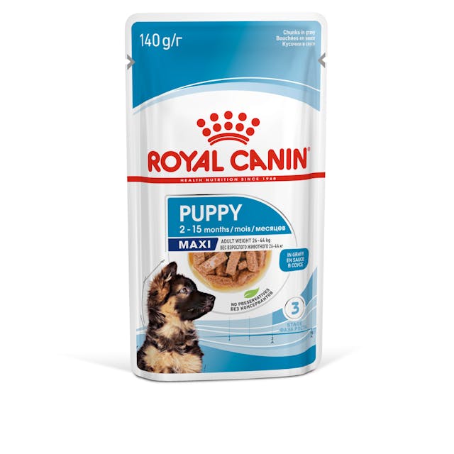 Royal Canin Maxi Puppy Büyük Irk Yavru Köpekler İçin Parça Etli Konserve Yaş Mama Pouch 140 Gr Royal Canin Maxi Puppy Büyük Irk Yavru Köpekler İçin Parça Etli Konserve Yaş Mama Pouch 140 Gr