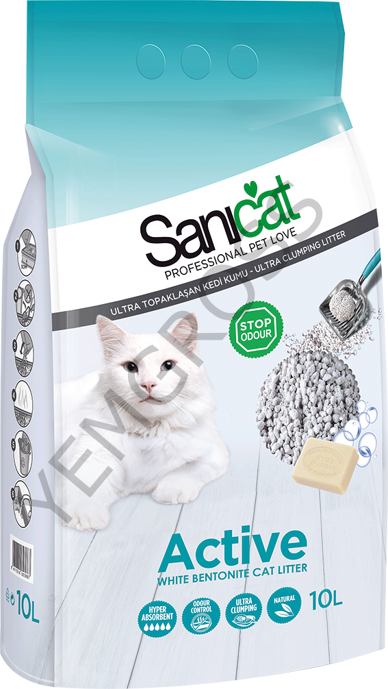 SANICAT ACTIVE 10 L. CLUMPING WHITE