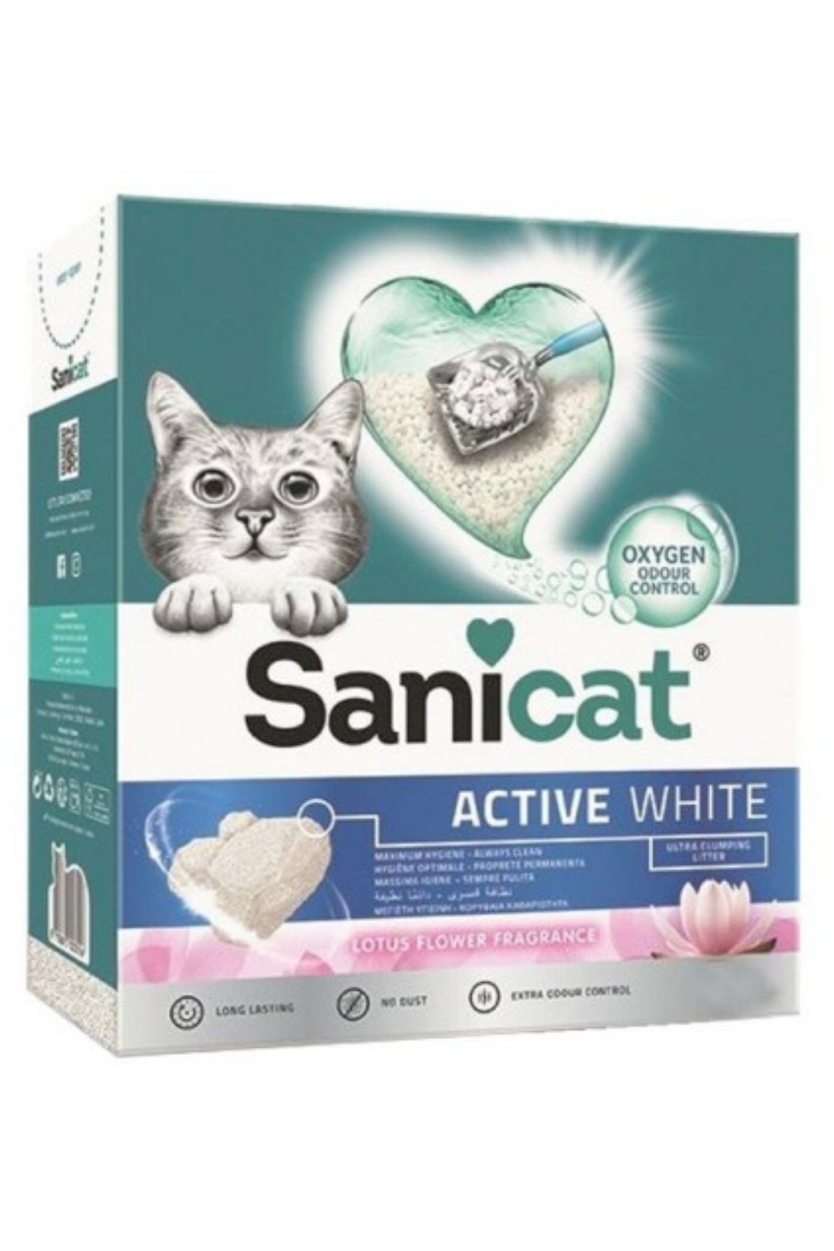 Sanicat Active White Lotus Çiçeği Kedi Kumu 6 L