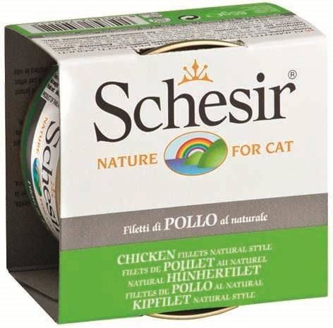 Schesir Naturel Tavuk Fileto Kedi Konserve 85 Gr