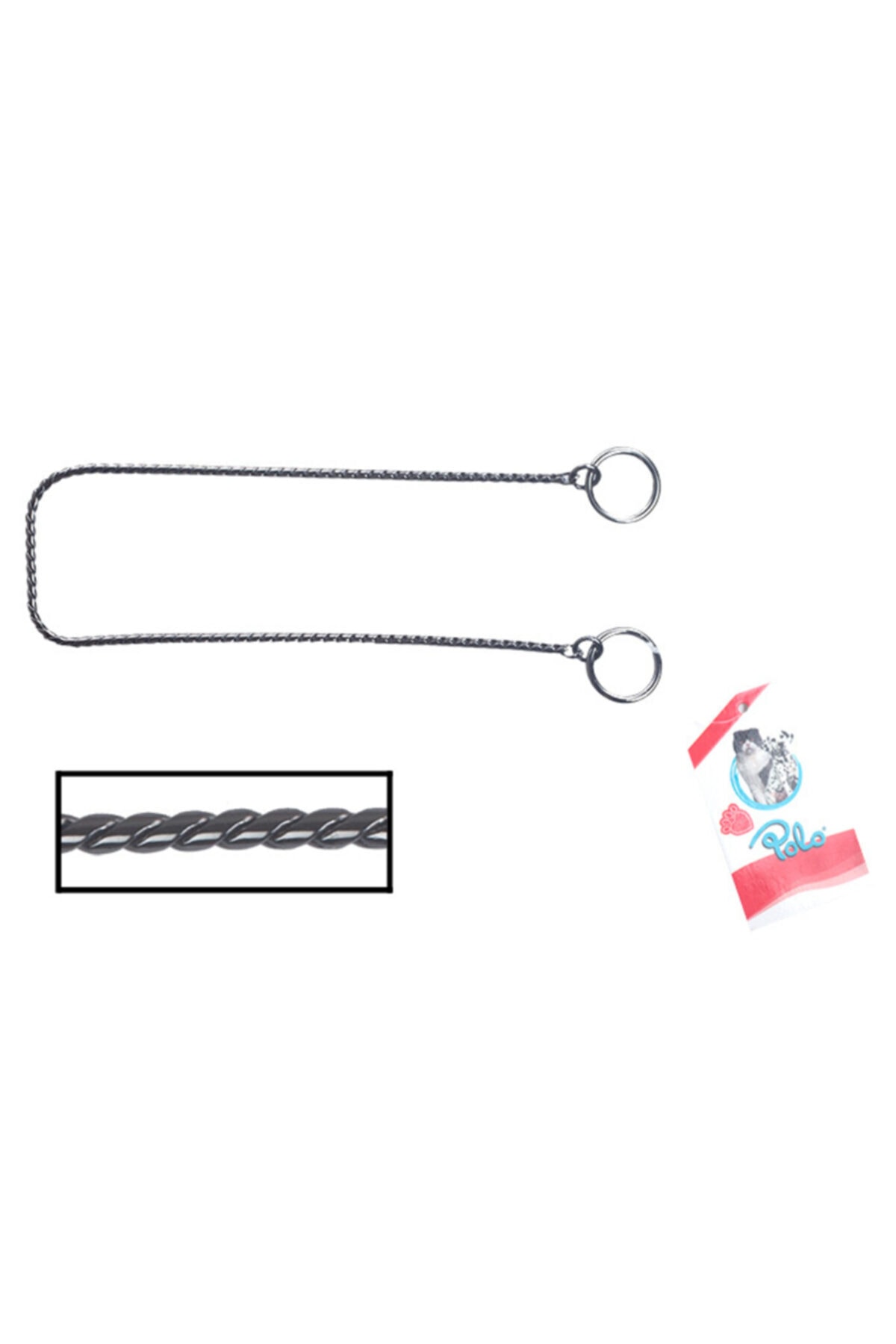 Sl205-c Tekli Zincir Köpek Boyun Tasması Black 5.0mm*60cm