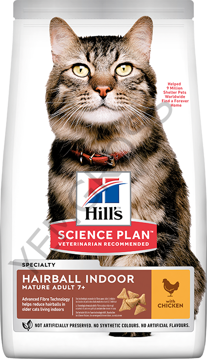Hill's SP Tüy Yumağı Kontrolü Tavuklu +7 Yetişkin Kedi Maması 1.5KG