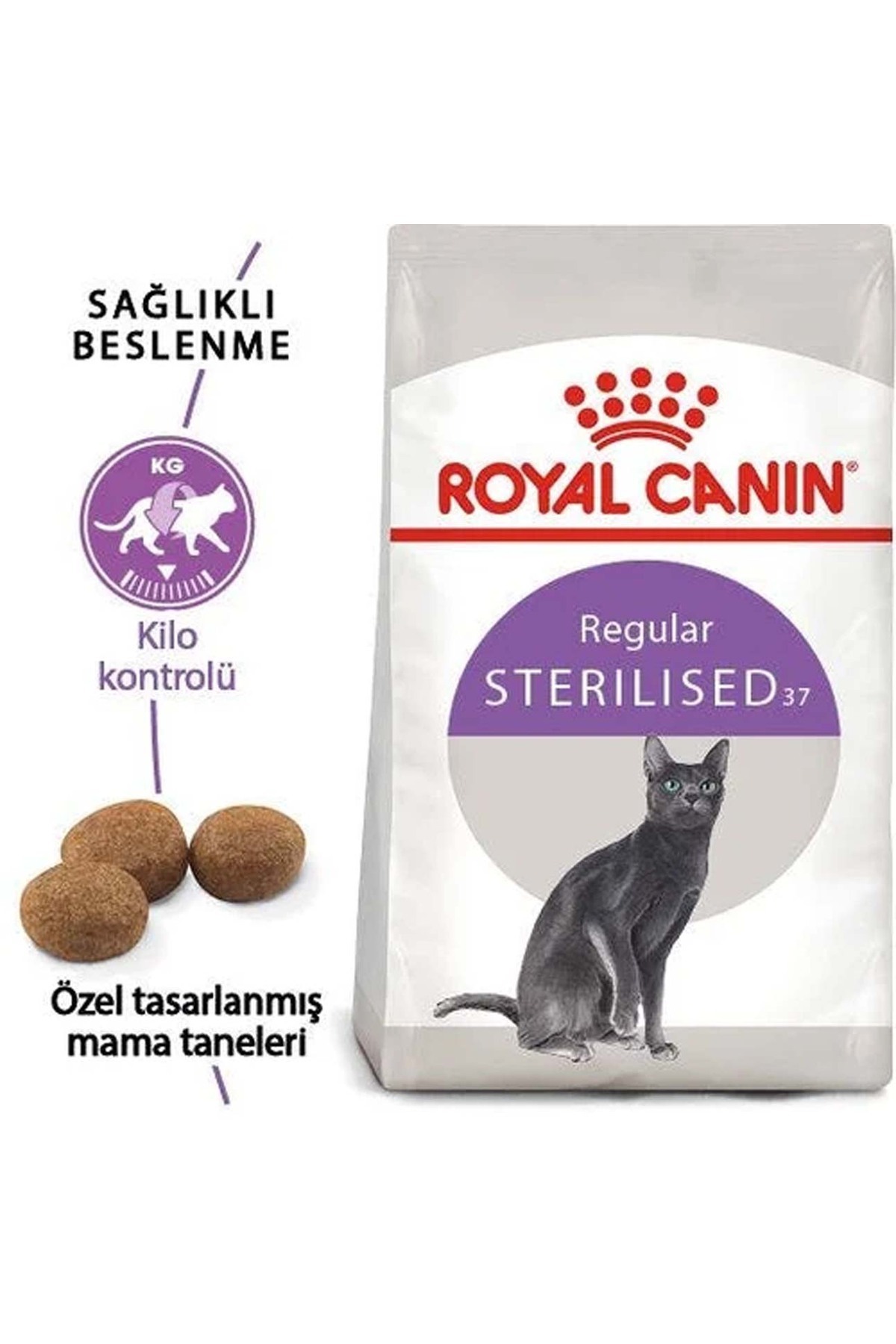 Sterilised 37 - kısırlaştırılmış Kediler için uygun Tam ve Eksiksiz Kedi Maması - 15 KG