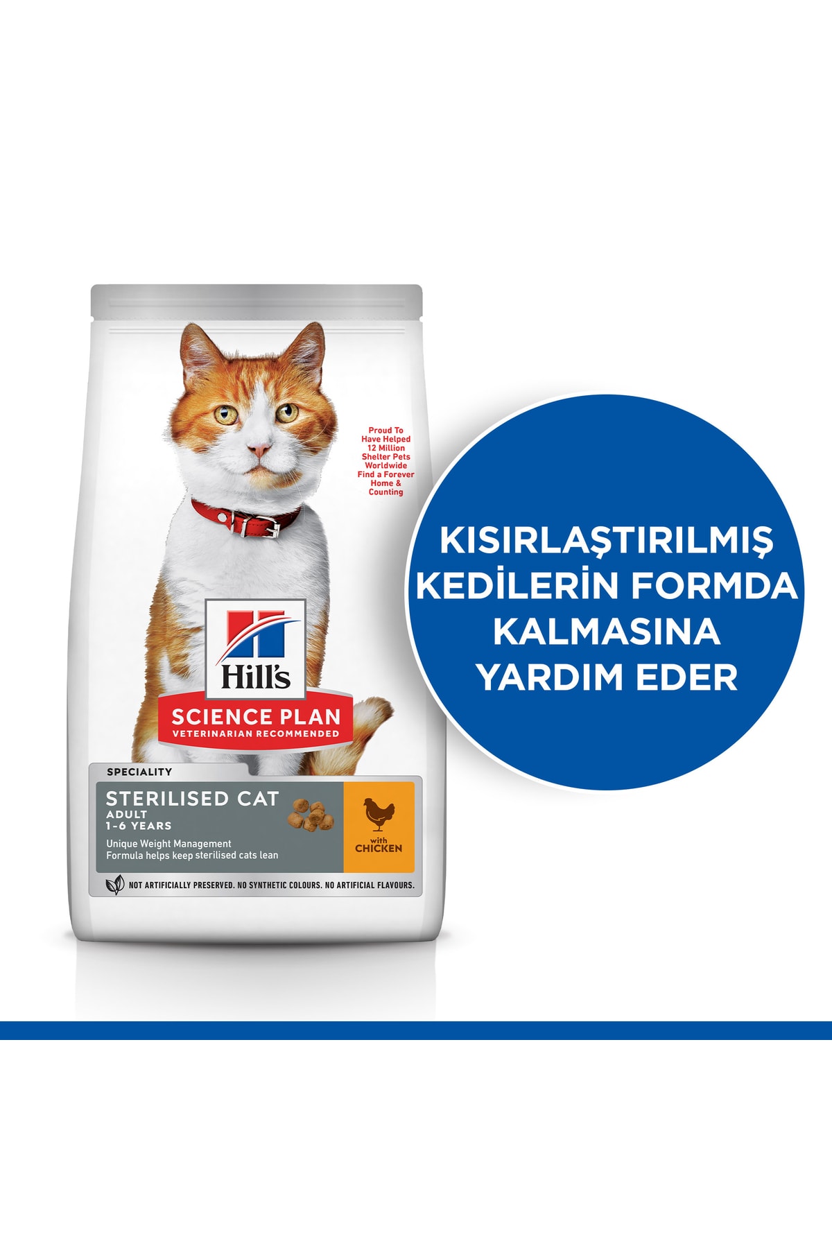 Hill's SP Tavuklu Kısırlaştırılmış Yetişkin Kedi Maması 8+2 KG