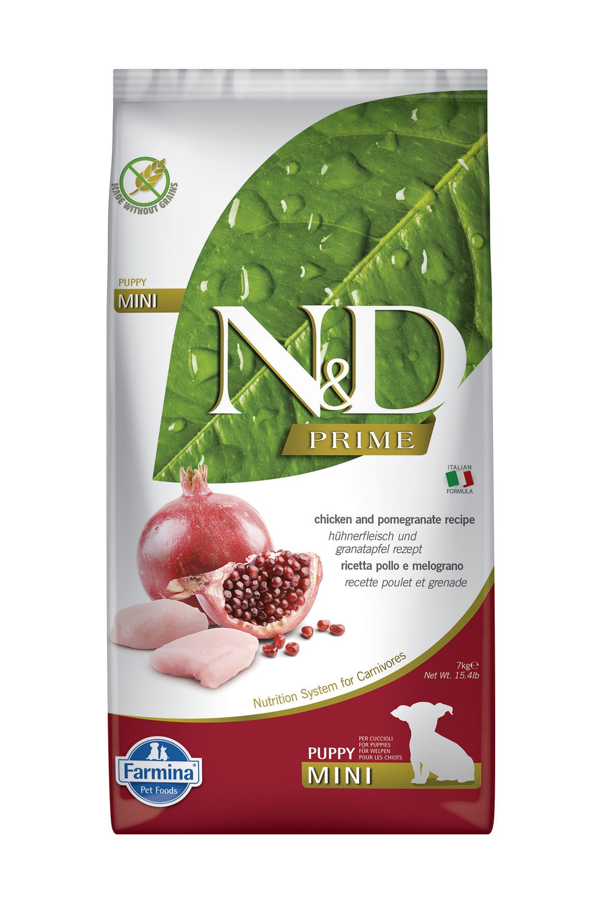 Nd Prime Tavuk&Nar Puppy Mini Tahılsız Köpek Maması - 7 Kg