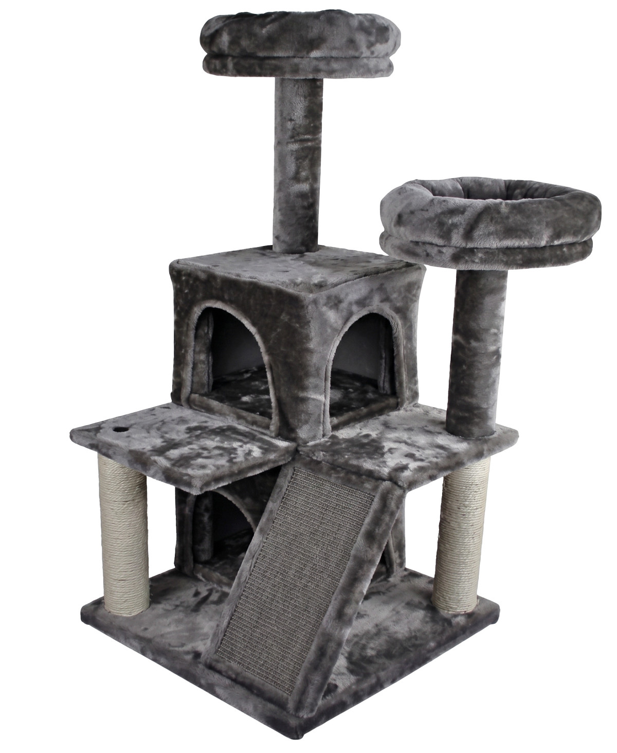 Tommy Çok Katlı Lüks Kedi 50x50x116 Evli Tırmalama Gri Tommy Çok Katlı Lüks Kedi 50x50x116 Evli Tırmalama Gri