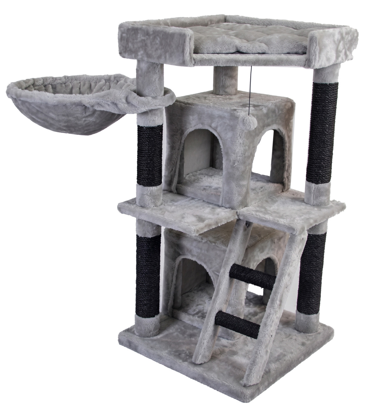 Tommy Çok Katlı Lüks Kedi 50x50x98 Evli Tırmalama Gri Tommy Çok Katlı Lüks Kedi 50x50x98 Evli Tırmalama Gri