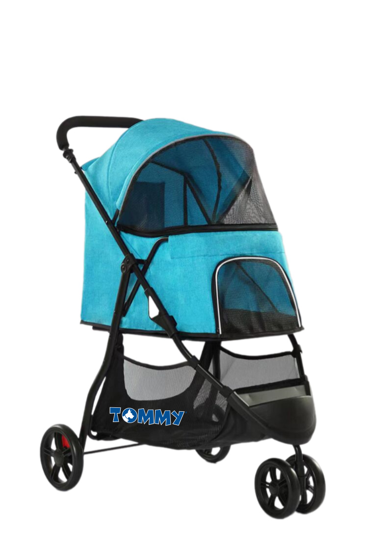 Tommy Evcil Hayvan Arabası Turkuaz 74.5*52.2*98cm Max 15kg Tommy Evcil Hayvan Arabası Turkuaz 74.5*52.2*98cm Max 15kg