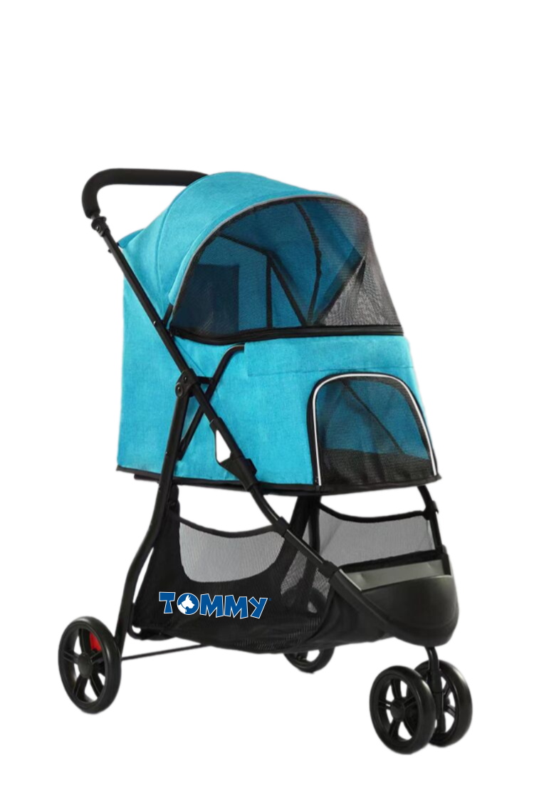 Tommy Evcil Hayvan Arabası Turkuaz 74.5*52.2*98cm Max 15kg Tommy Evcil Hayvan Arabası Turkuaz 74.5*52.2*98cm Max 15kg