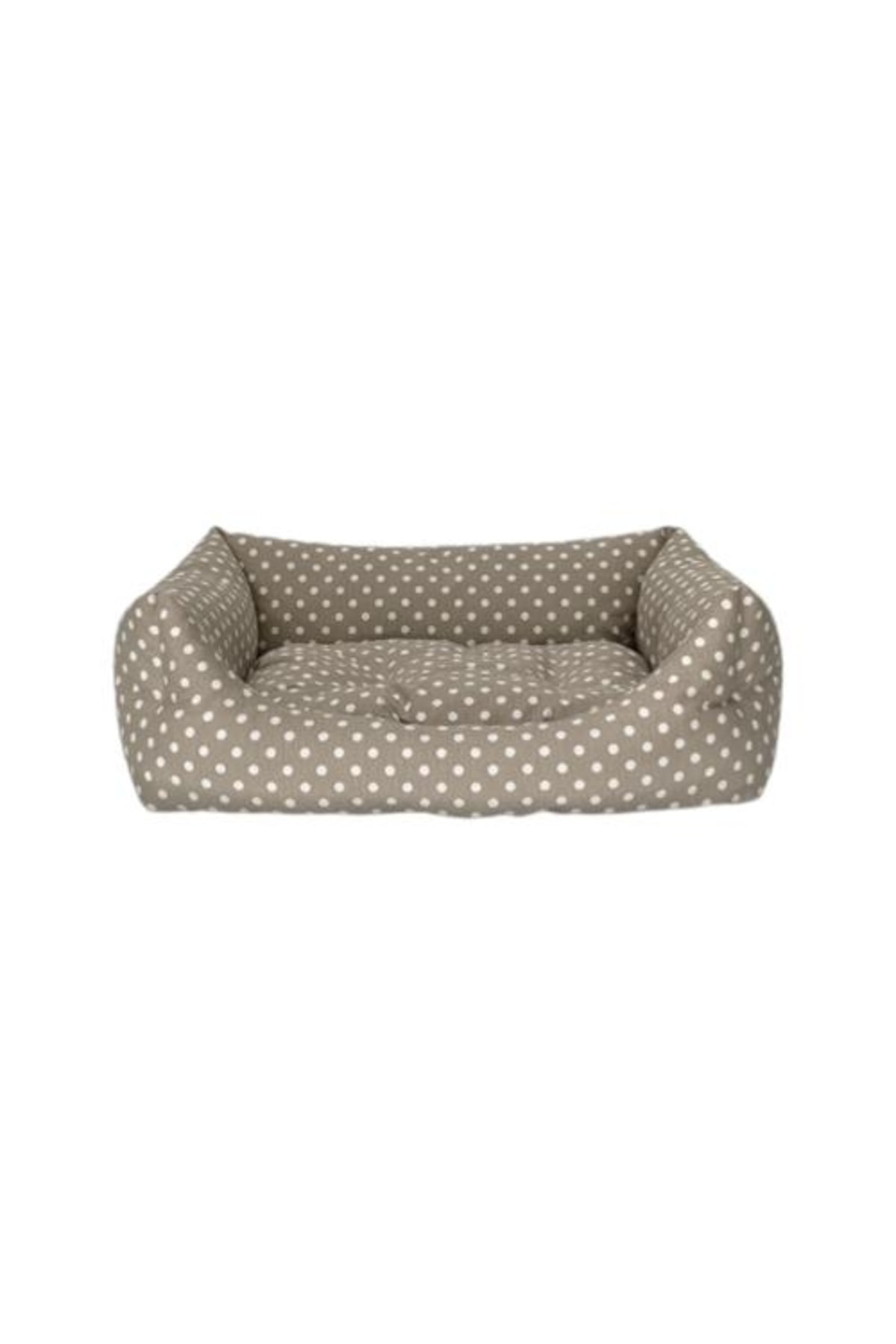 Pet Comfort Uniform Bej Puantiyeli Köpek Yatağı M 70x60cm