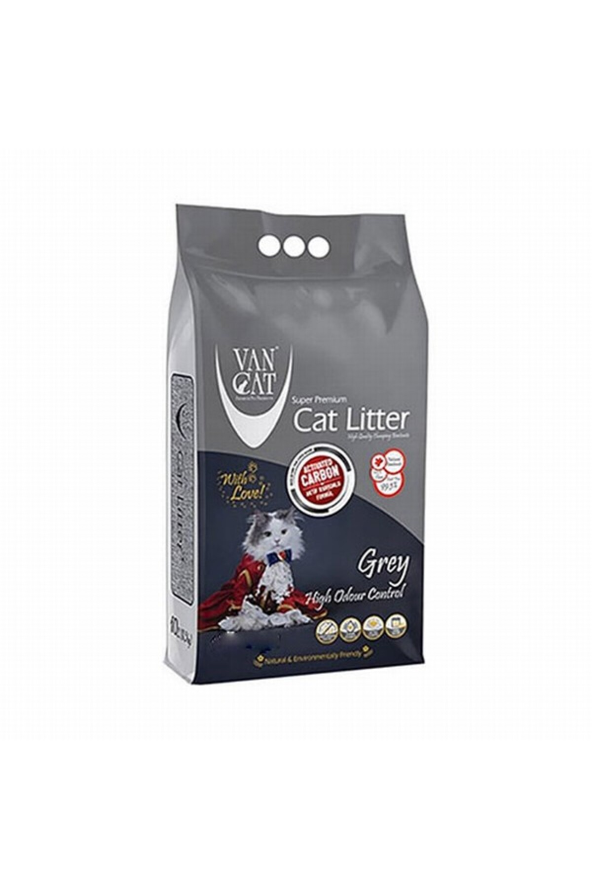 Vancat Aktif Karbon Grey Kedi Kumu 10Lt
