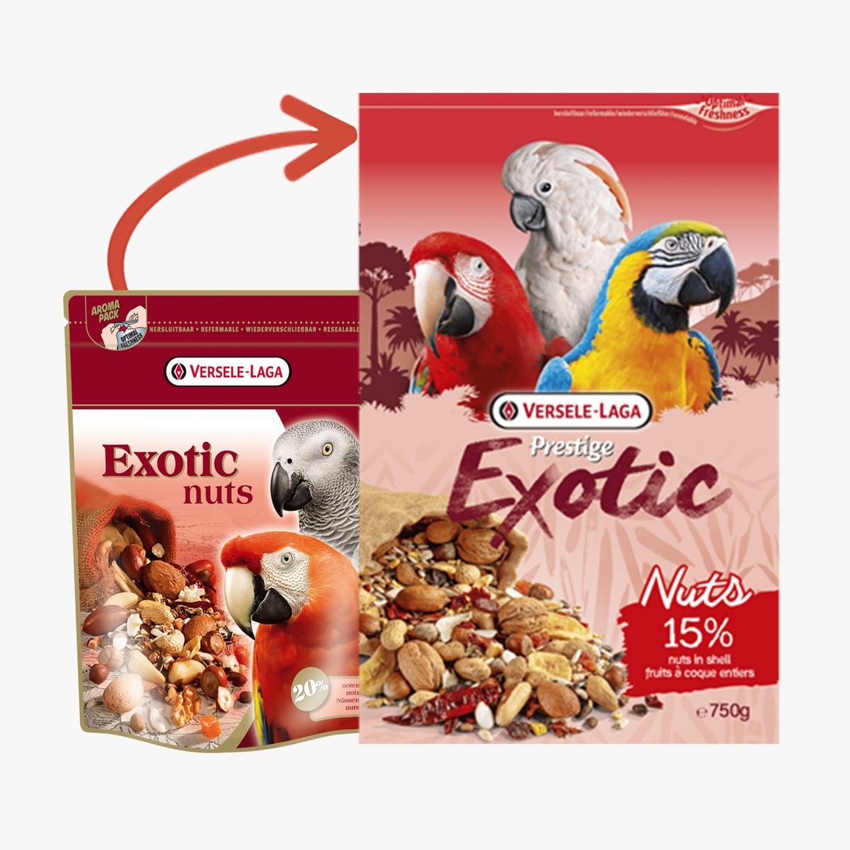 Versele Laga Prestıge Exotıc Nuts Papağan&paraket  Kuruyemiş Karışımı 750 G.