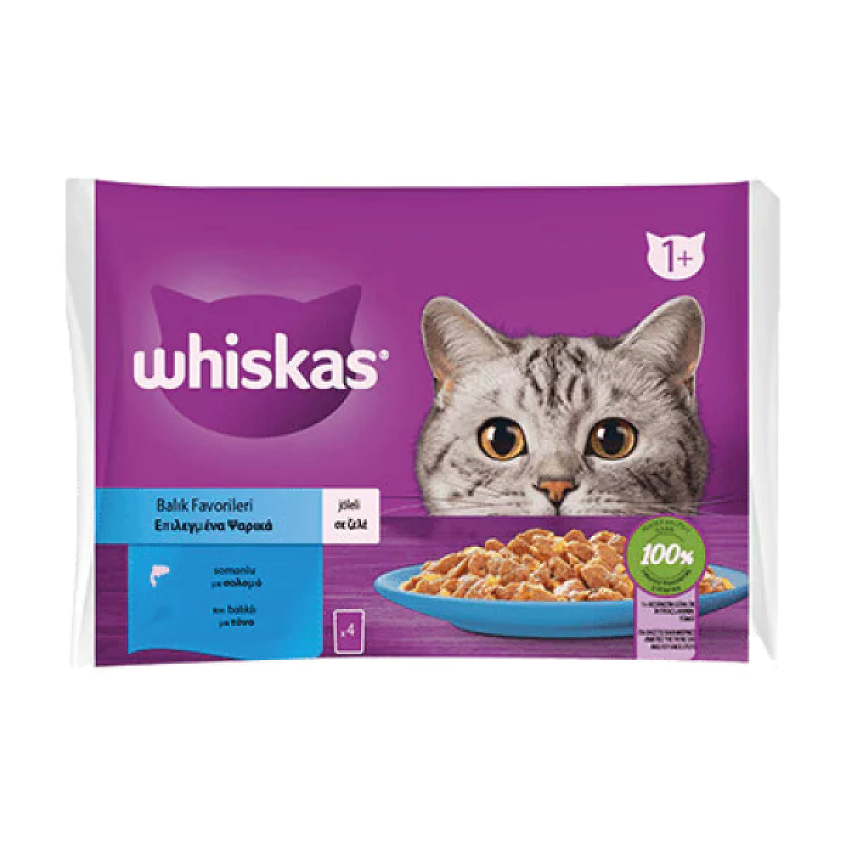 WHISKAS TON BALIKLI 4 'LÜ PAKET - 4x85 GR (KOLİ:13) WHISKAS TON BALIKLI 4 'LÜ PAKET - 4x85 GR (KOLİ:13)
