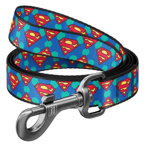 0110-2006 WAUDOG Nylon dog leash "Superman Logo" design, W 10 mm, L 122 cm