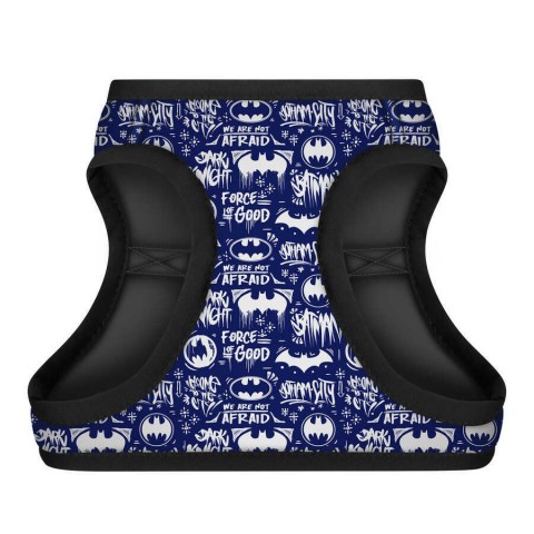 1012-4001 WAUDOG Clothes soft dog harness with QR passport, "Batman blue white" design, S2, B 46-50 cm, C 43-45 cm