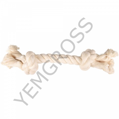 Karlıe 2 Düğümlü İp Köpek Oyu. L 35 Cm Beyaz