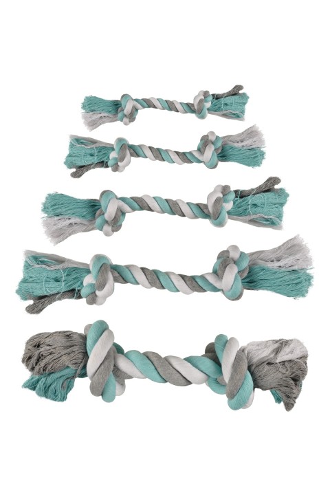 2 Dügümlü Ip L 35 Cm Yesıl+Beyaz+Grı