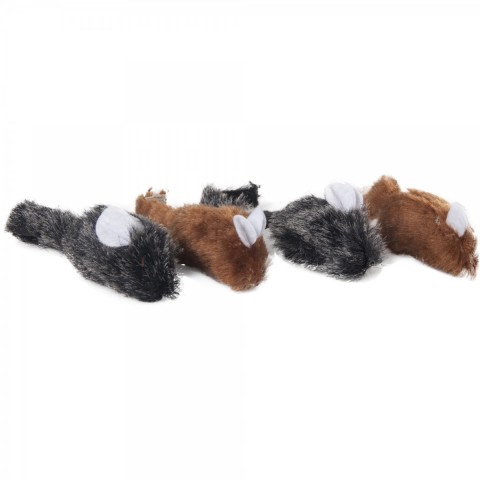 Flamingo Leopar Peluş Fare Kedi oyuncağı 5cm 4 Adet
