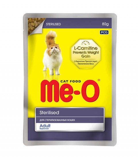 ME-O POUCH KISIRLAŞTIRILMIŞ YAŞ KEDİ MAMASI 80 GR 12 ADET