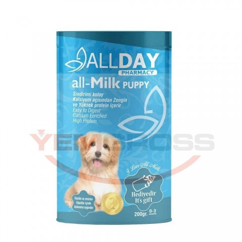 ALL-174099 ALLDAY ALL-MİLK PUPPY YAVRU KÖPEK SÜT TOZU 200 GR (BİBERON HEDİYELİ)