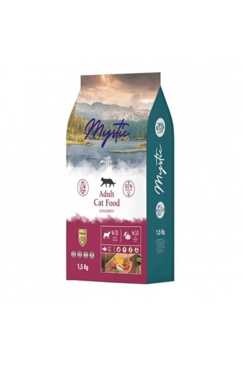 Mystic Az Tahıl Yetiş. Kedi Maması Gurme 1,5 Kg
