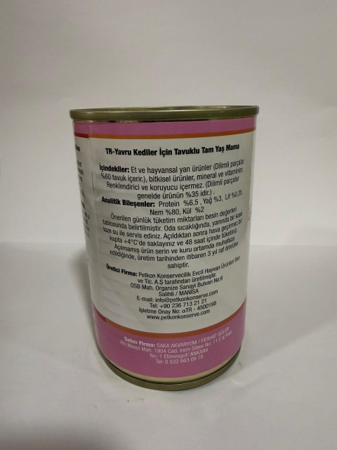 BARAKA YAVRU TAVUK ETLİ KEDİ KONSERVE 410 GR