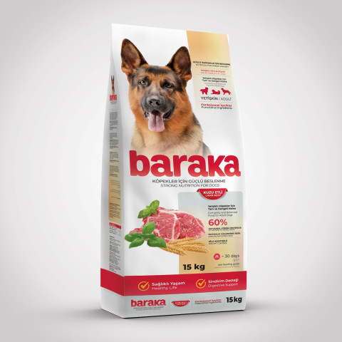 BARAKA YETİŞKİN KUZU ETLİ KÖPEK MAMASI 15 KG